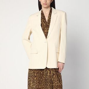Stella Mccartney Women's Single-Breasted Jacket In Butter Colour